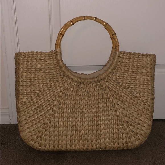 gap straw tote